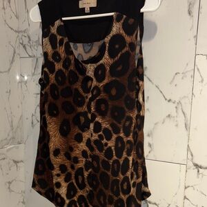 Animal Print Sleeveless Top